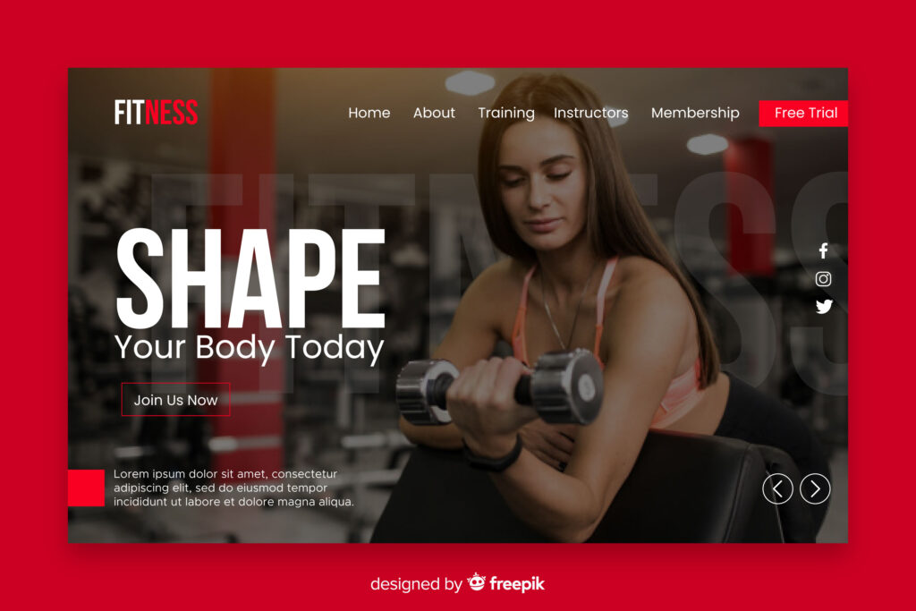 2900572 Gym Website UI