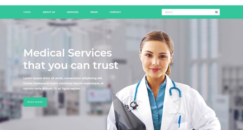 clinic Clinical Website UI