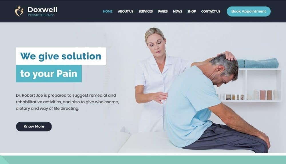 physical-therapy Physiotherapist Website UI